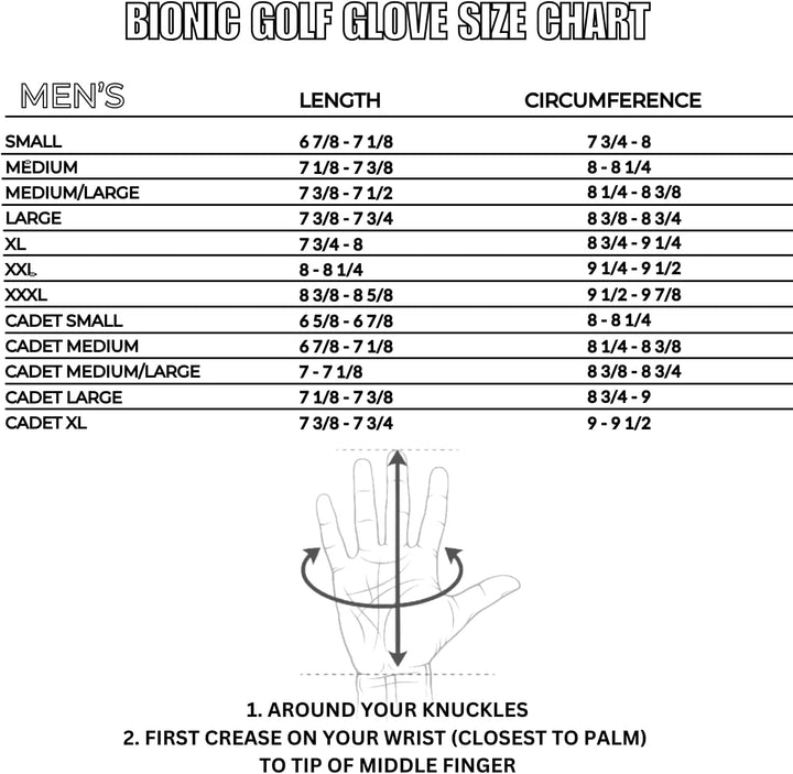 BIONIC Herren Stablegrip Golf Glove Golfhandschuh XL MLH- Extra Large, XL MLH- Extra Large