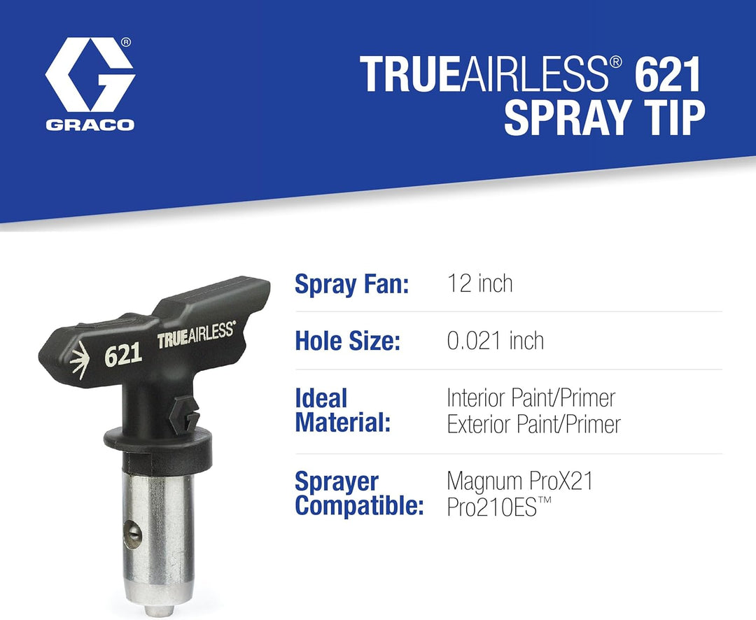 Graco TRU621 TrueAirless 621 Sprühspitze schwarz / silberfarben 621 Sprühspitze, schwarz / silberfar