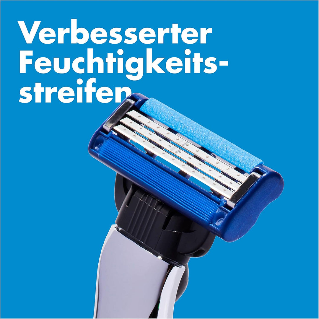Gillette Mach3 Turbo Rasierklingen, 8 Ersatzklingen für Nassrasierer Herren mit 3-fach Klinge Alt 8
