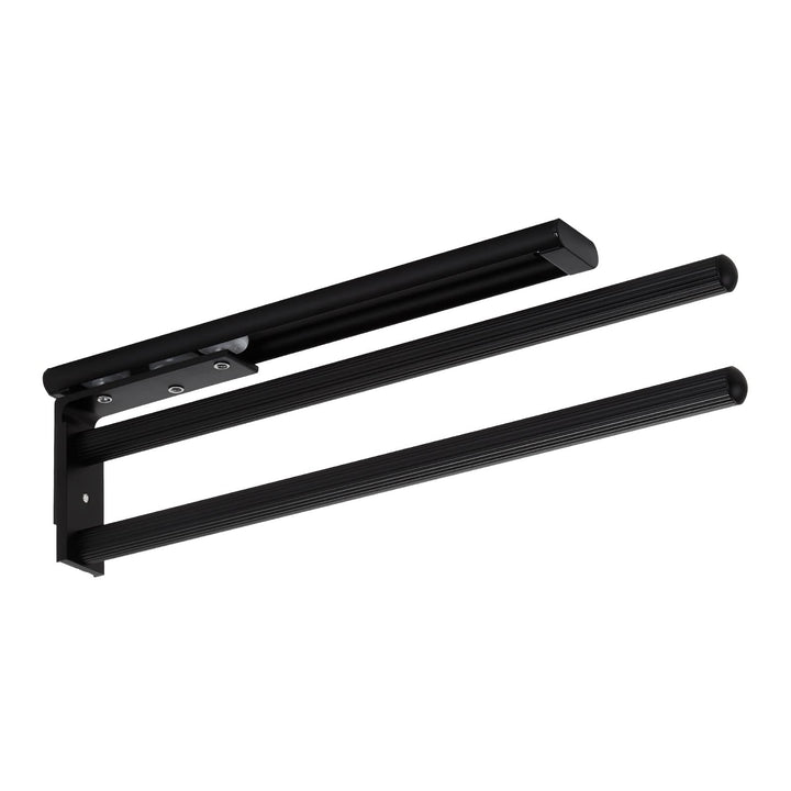 SOTECH Aluminium Handtuchhalter TED 2-armig schwarz matt (325-487 mm, ausziehbar, drehbar) Teleskop-