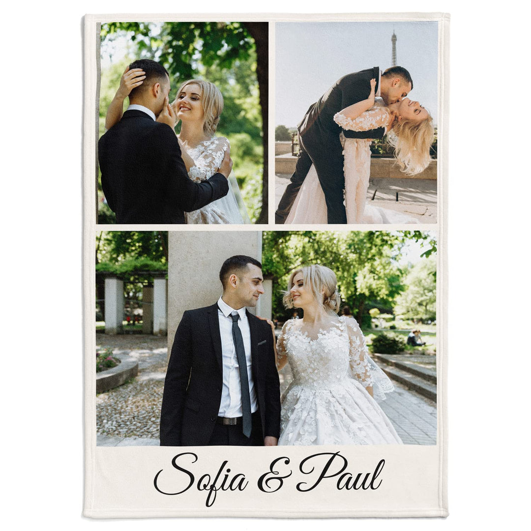 Personalisierte Fotodecke mit Eigenem Foto & Text | Minky Kuscheldecke | Weiche Fleecedecke mit Foto