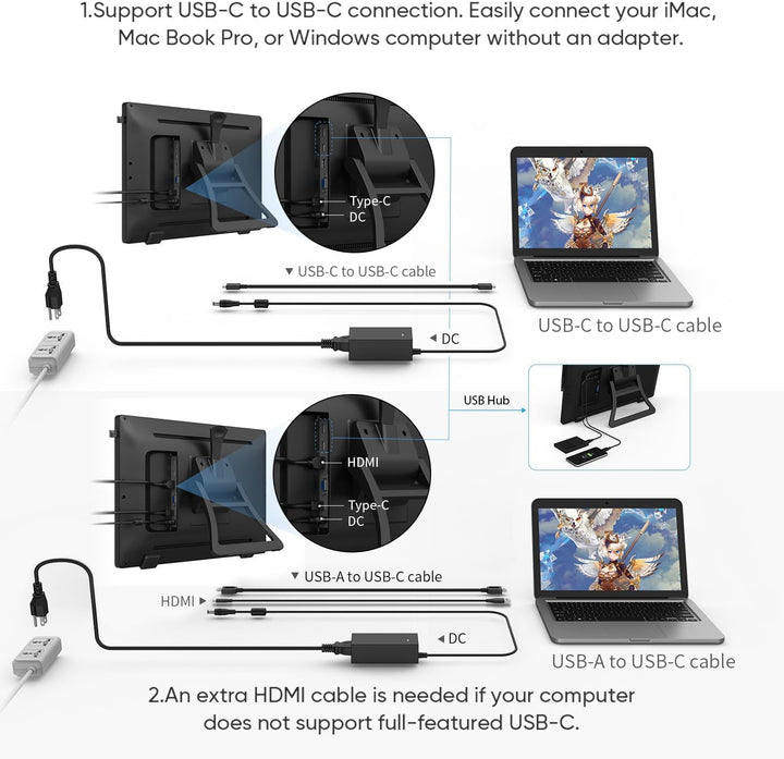 XP-PEN Artist 22R Pro Grafiktablett Kreativ-Stift-Display(1920 x 1080) mit 20 Schnelltasten Gratisso