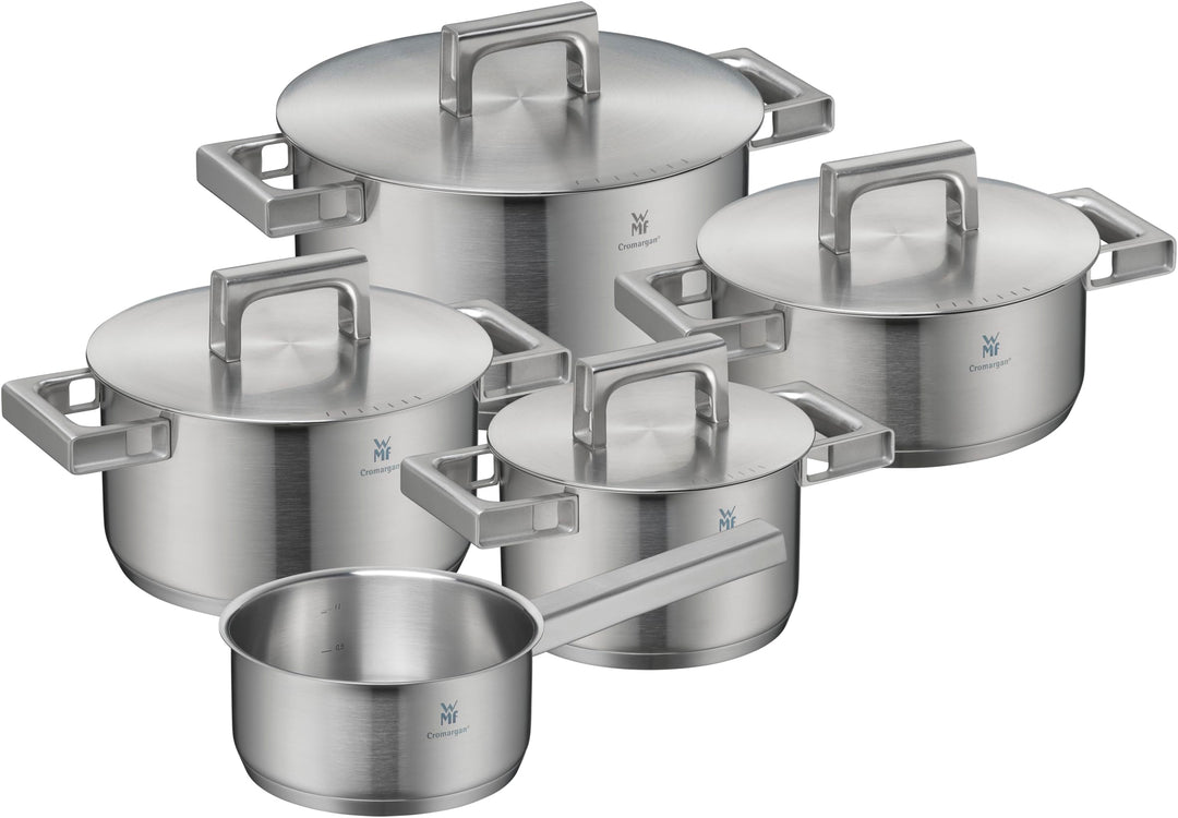 WMF Ultimate Cool Topfset Induktion 5-teilig, Kochtopf Set mit Edelstahldeckel, Cromargan Edelstahl