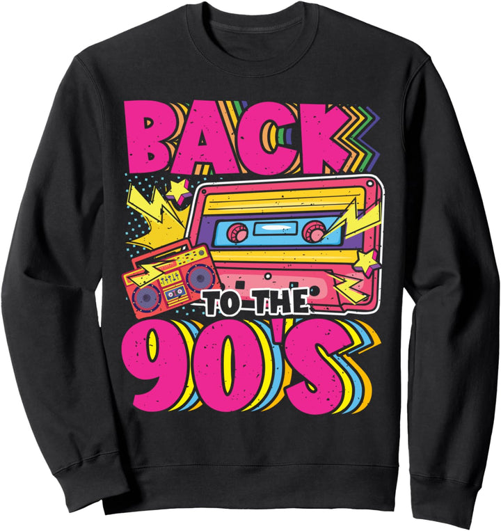 90er Jahre Outfit Party und Mottoparty Kostüm Damen Herren Sweatshirt