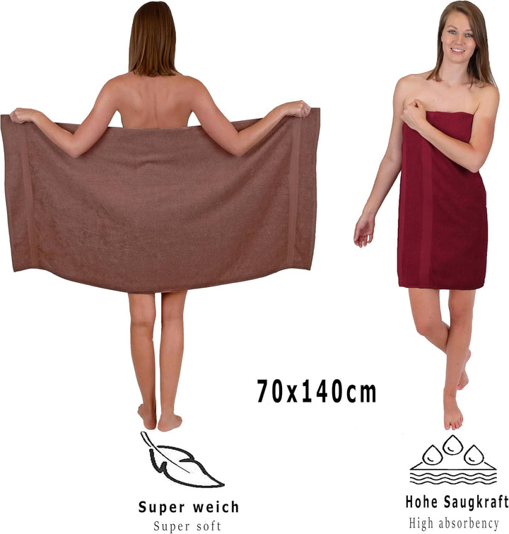 Betz 10-TLG. Handtuch-Set Premium 100% Baumwolle 2 Duschtücher 4 Handtücher 2 Gästetücher 2 Waschhan
