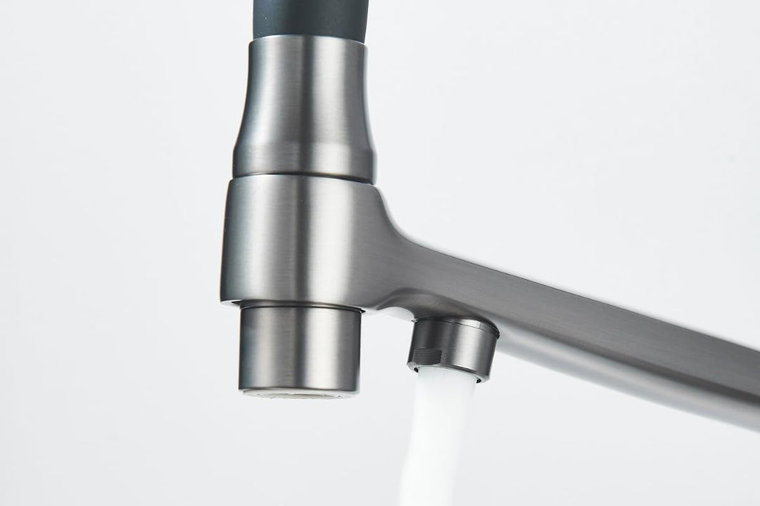 3-Wege Küchenarmatur FLEXIBLE mit herausziehbarer Brause, separater Trinkwasserleitung für Wasserfil