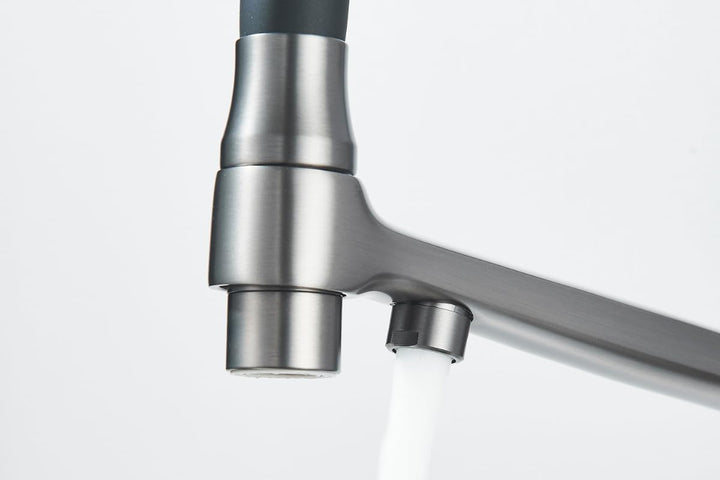 3-Wege Küchenarmatur FLEXIBLE mit herausziehbarer Brause, separater Trinkwasserleitung für Wasserfil