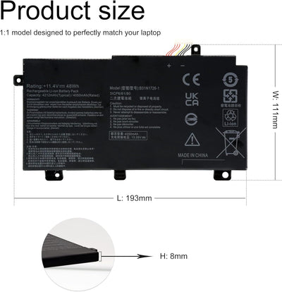 BLESYS B31N1726 Laptop Akku für ASUS TUF Gaming FX504 FX504GM FX504GD FX504GE FX504GM Notebook PC B3