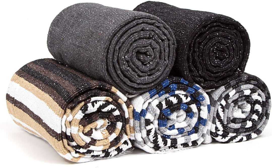 Americanflat Authentische mexikanische Yoga-Decke, weiche gewebte Baumwolle und Polyester, Falsa-Dec
