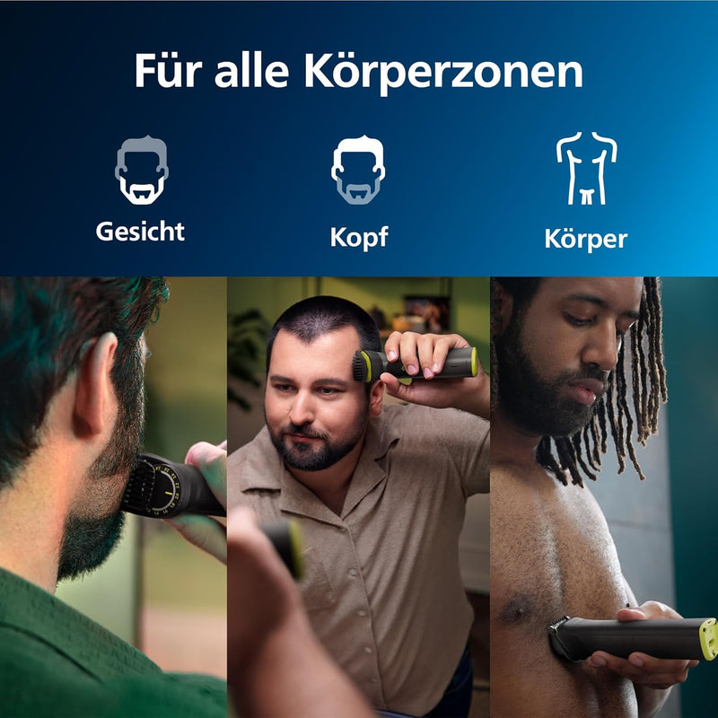 Philips Multigroom Series 7000, All-in-One-Trimmer, 14-in-1 Barttrimmer und Haarschneider für Gesich