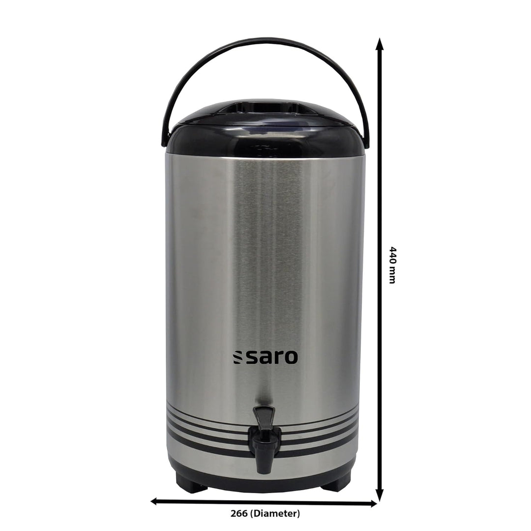 Saro ISOD 12 Getränke-Dispenser, Edelstahl, Silber, Durchmesser 23 x Höhe 42 cm