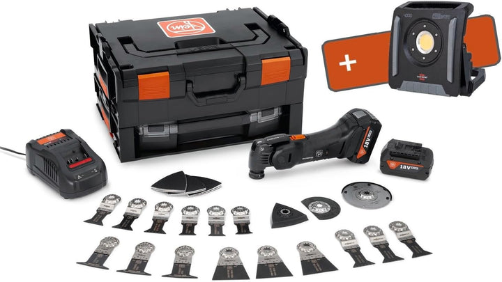 Fein Akku MULTIMASTER AMM 700 MAX BLACK EDITION (4 Ah, 18 V, StarlockPlus, mit Arbeitsstrahler) 7129