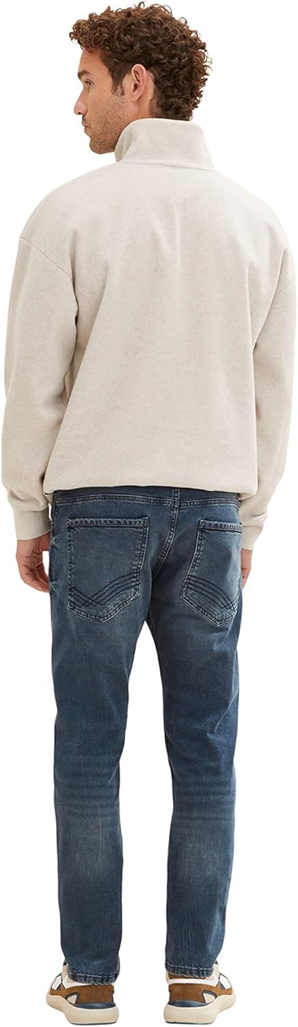 TOM TAILOR Herren Troy Slim Jeans 34W / 36L 10172 - Mid Stone Blue Black Denim, 34W / 36L 10172 - Mi