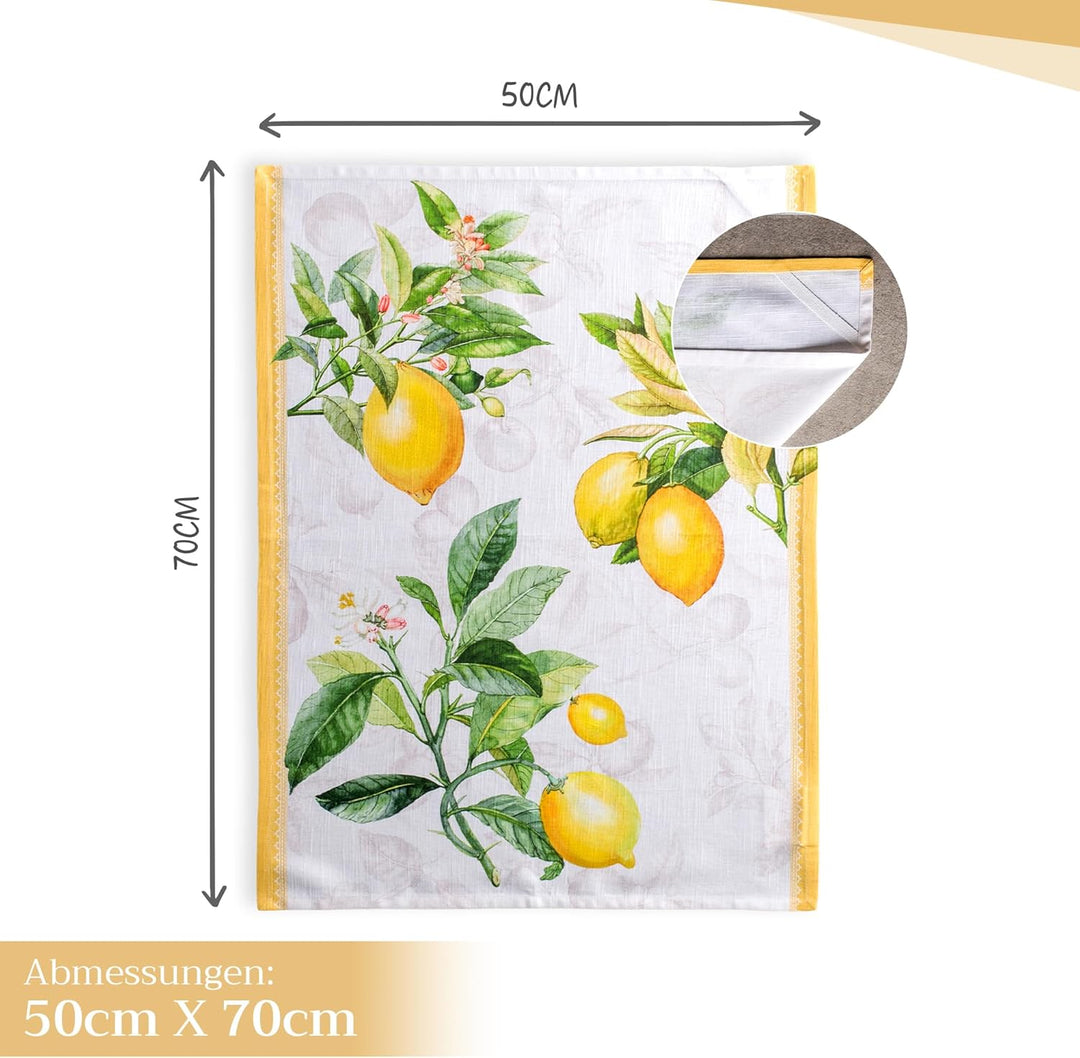 Maison d' Hermine Limoncello 100% Baumwolle Set von 3 Multi-Purpose Küchenhandtuch | Bar Handtücher