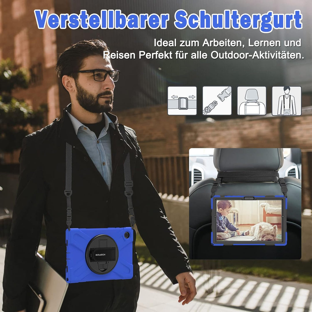 BRAECN Hülle für Samsung Galaxy Tab A8 10.5 Zoll 2022 SM-X200/SM-X205/SM-X207, Stossfeste Robuste Tr