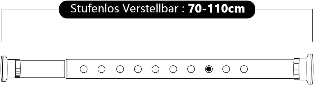 Vailge Teleskopstange Gardinenstange Vorhangstange ohne Bohren, Verstellbare Teleskopstange Klemmsta