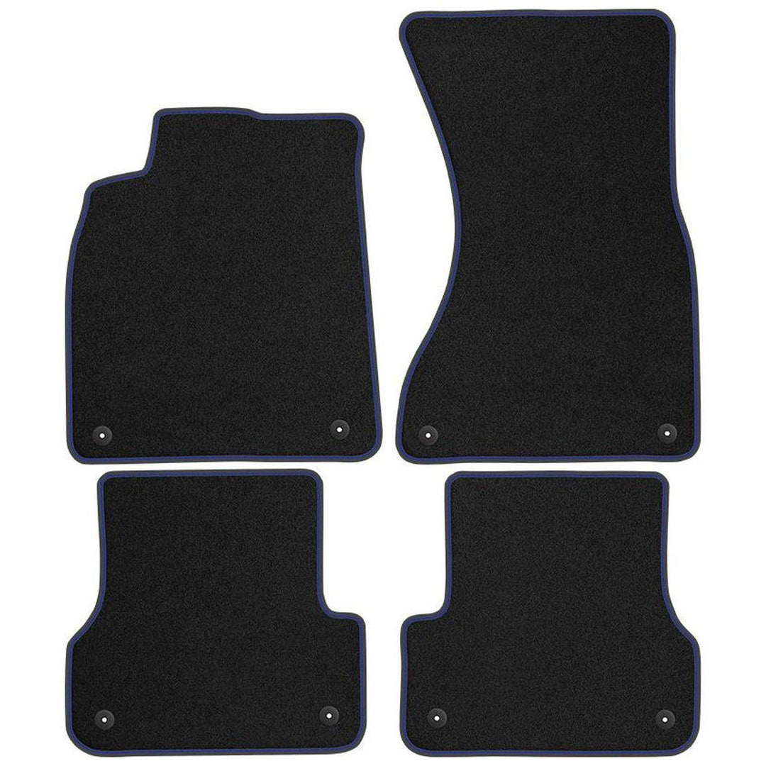 M MOTOS Velours Premium fussmatten Auto kompatibel mit Audi A6 C7 2010-2017 - Premium, Matt, Blau fu