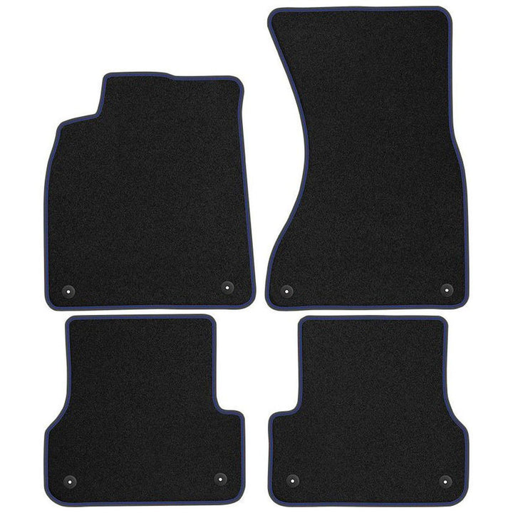 M MOTOS Velours Premium fussmatten Auto kompatibel mit Audi A6 C7 2010-2017 - Premium, Matt, Blau fu