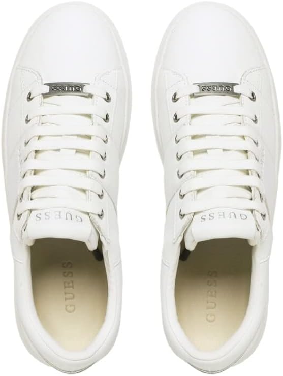 GUESS Herren Vibo Sneaker 44 EU Weiss, 44 EU Weiss