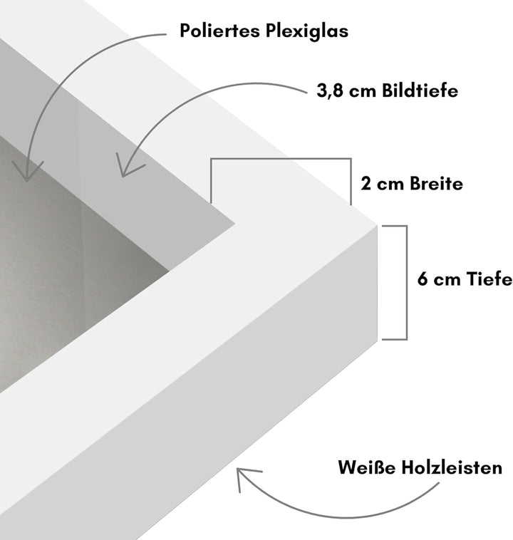 Americanflat 3D-Bilderrahmen zum Befüllen - 40x50 cm - tiefer Objektrahmen mit weichem Leinentuch al