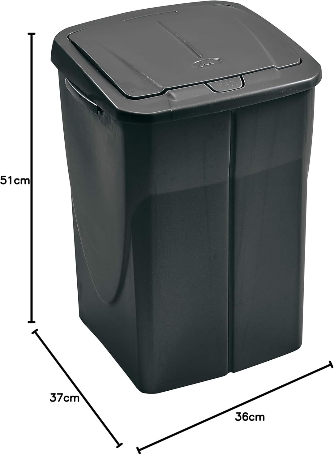 Mondex Müllsortierer 45 Liter mit anthrazit Deckel, Anthrazit