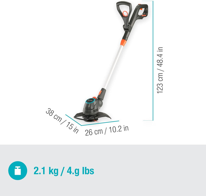 Gardena Akku-Trimmer ComfortCut 23/18V P4A ohne Akku: Rasentrimmer mit 230 mm Schnittkreis, Teleskop