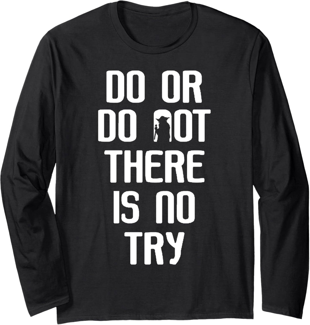 Star Wars Yoda Do Or Do Not C1 Langarmshirt
