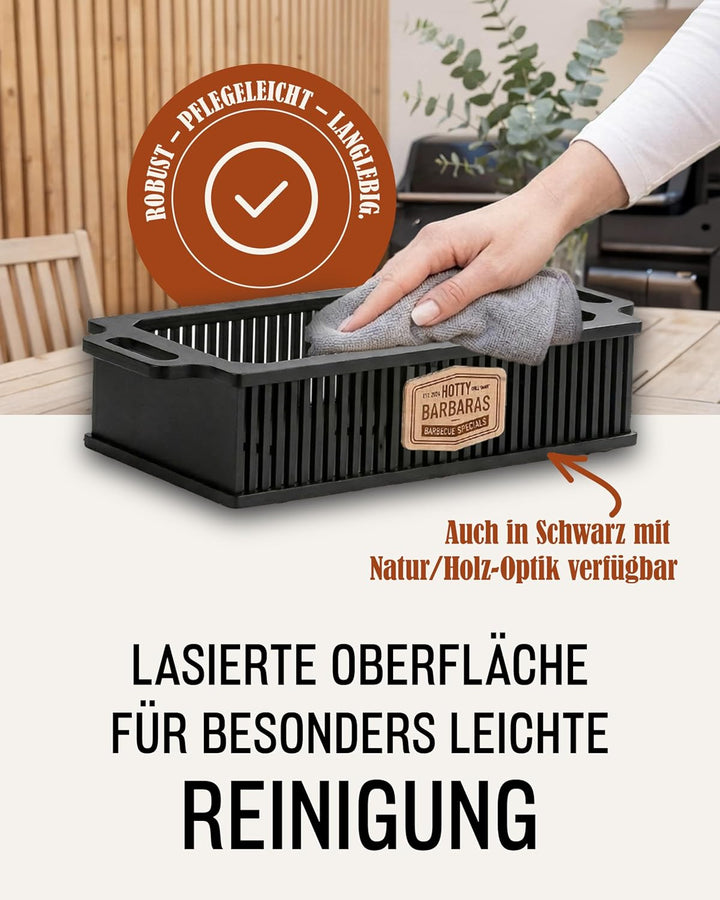 HOTTY Legacy Warmhalteplatte fürs Grillen – BBQ-Design Speisenwärmer mit personalisierbarem Batch –