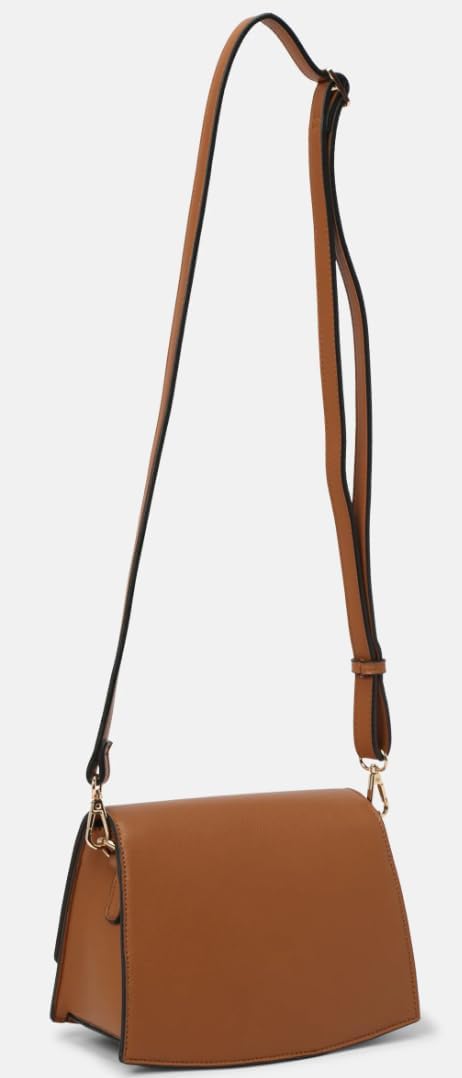 L.CREDI Lauretta Umhängetasche 22 cm Cognac, Cognac