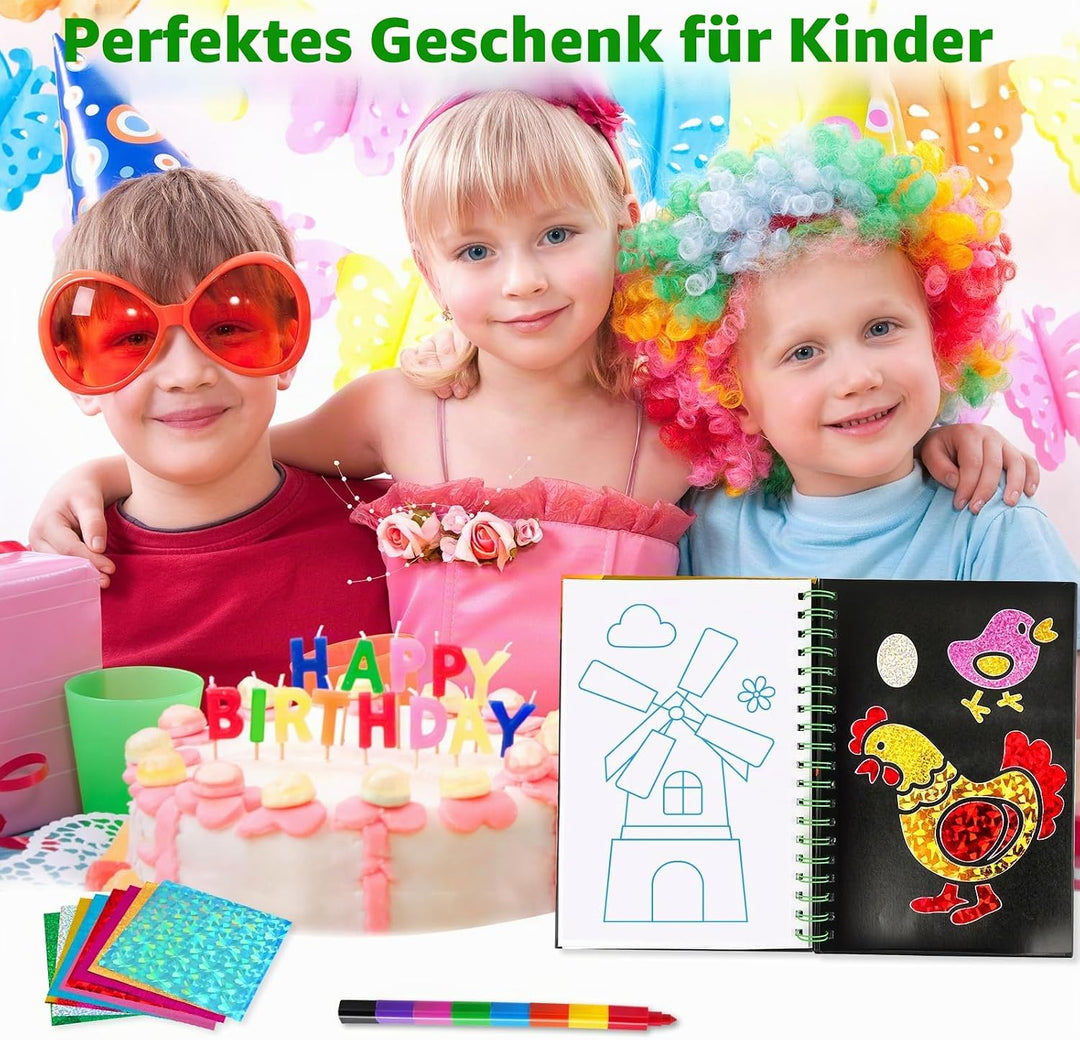 FUNNYB&amp;G Foil Art Kinder Kunst &amp; Bastelaktivität: Kreatives Reisespielzeug für DIY-Aktivität, Bastel