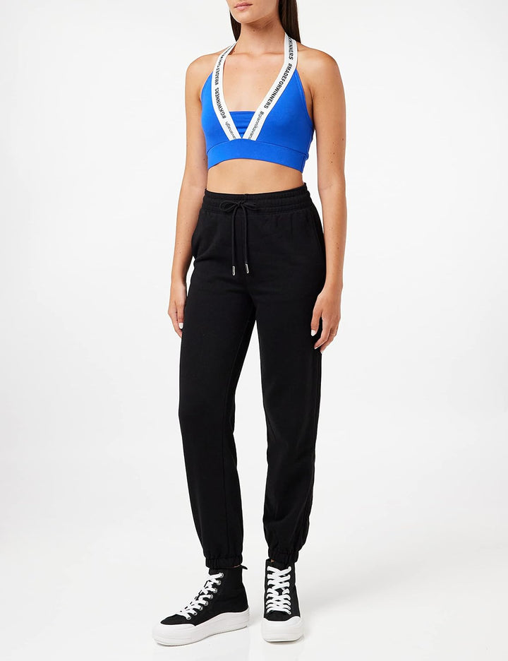 Gianni Kavanagh Damen Blue Text Me Bra Top T-Shirt XL Blau, XL Blau