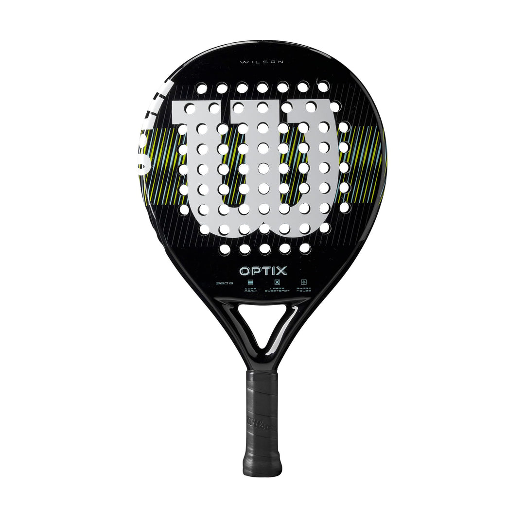 Wilson Unisex – Erwachsene Optix V1 Padel Racket Schläger 4-1/4" (2) Schwarz, 4-1/4" (2) Schwarz