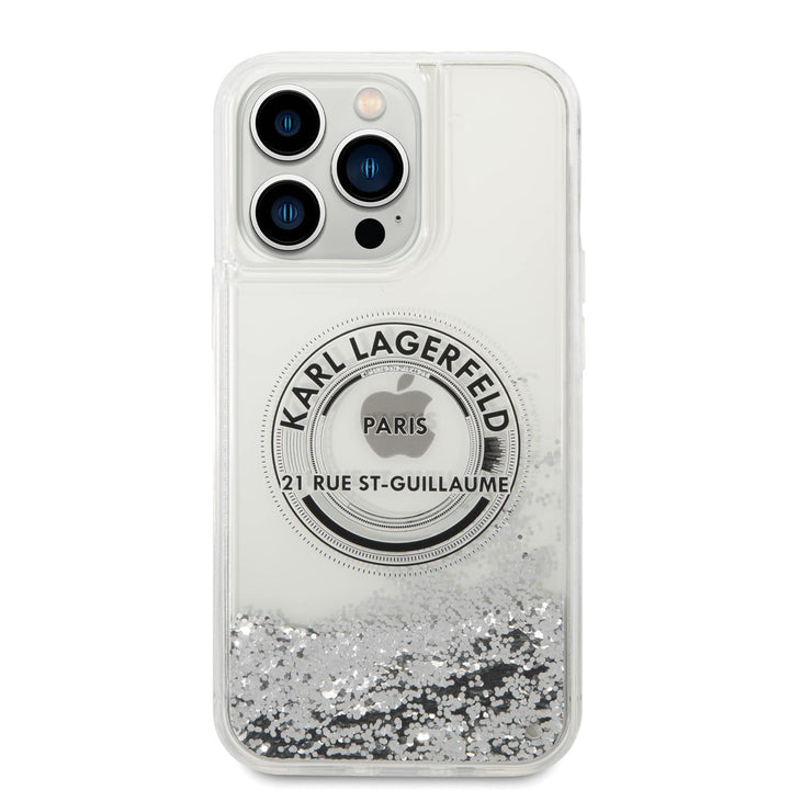 KARL LAGERFELD KLHCP14XLCRSGRS Hülle für iPhone 14 Pro Max 6,7" Silber hardcase