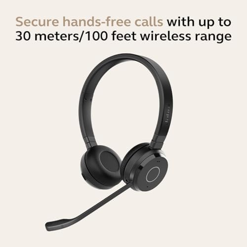 Jabra Evolve 65 TE (3. Ausgabe 2025) Kabellos Bluetooth Stereo-Headset mit Geräuschunterdr.-Mikrofon