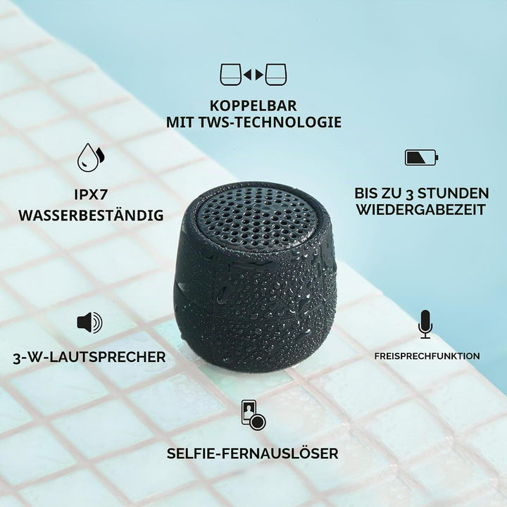 Lexon MINO X - Floatable Water Resistant IPX7 Portable Bluetooth Speaker - 3W - Soft Pink, Soft Pink