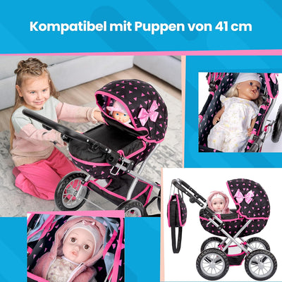 Kinderplay Puppenwagen ab 2 Jahre, Kinderwagen Puppen - Leichte und Stabile Konstruktion | Kinderpup