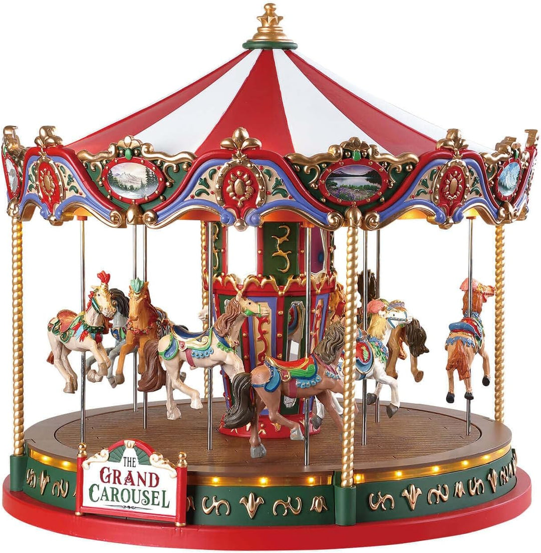 Lemax 84349 - The Grand Carousel/Grosses Karussell mit 4,5 V Adapter - NEU 2018 - Caddington Village