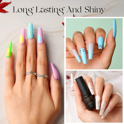 ROSALIND UV Nagellack Set, 35+3 Stück Gel Nagellack Shellac Nagellack Pastell Schwarz weiss Farbgel