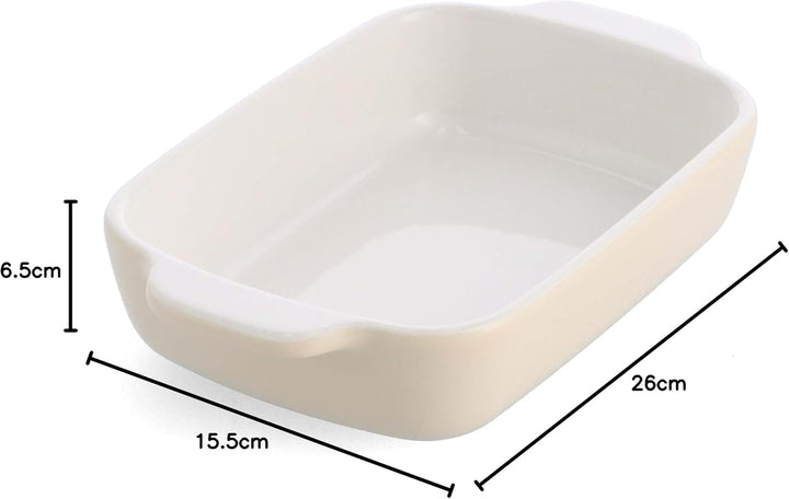 KitchenAid Stoneware Backform Rechteckig Keramik Antihaftbeschichtung mit Bambusdeckel, 20 cm/0,9L,