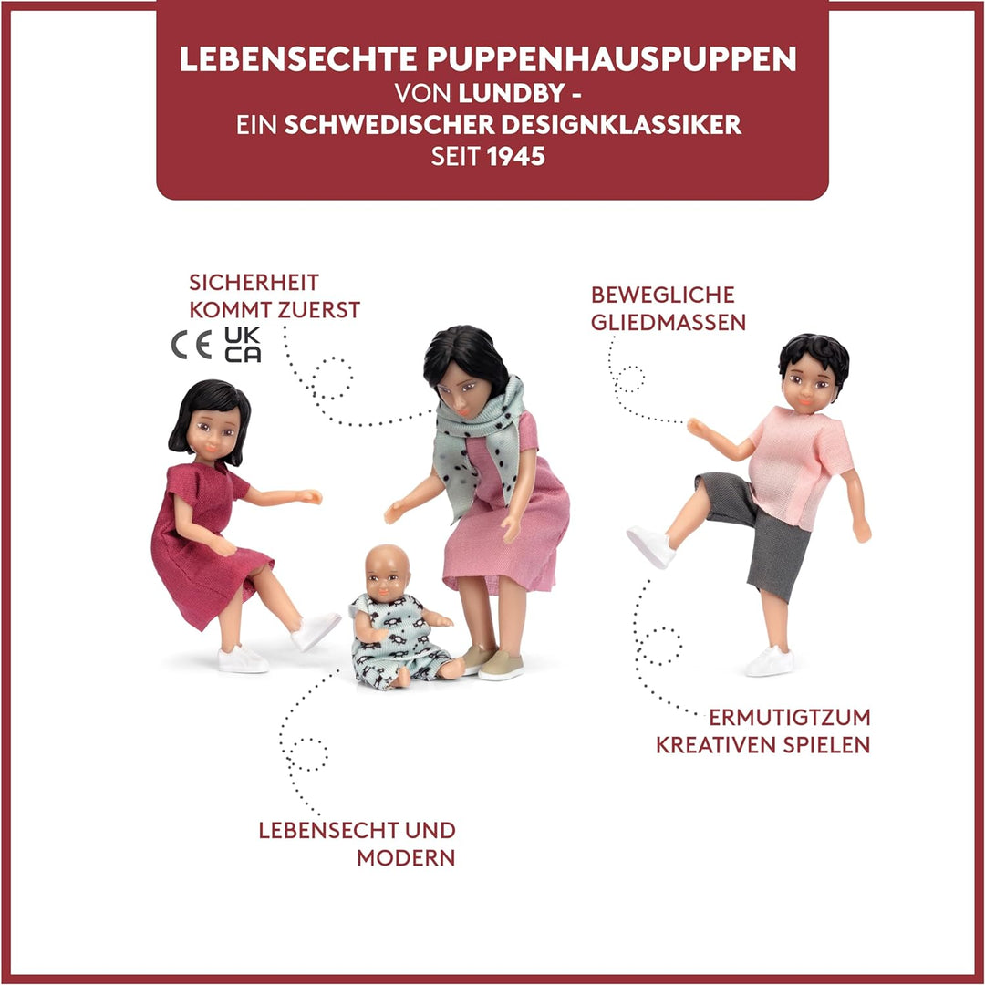 Lundby Puppenhaus Puppen für Puppenhaus Familie - Puppenfamilie Jamie - Puppenhaus Biegepuppen - Pup