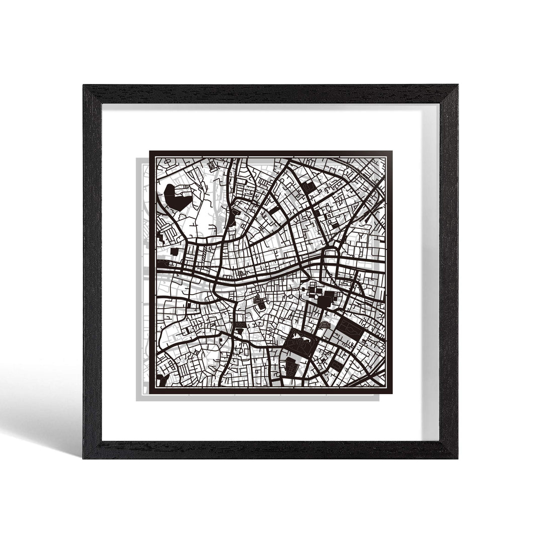 O3 DESIGN STUDIO - Marco de Papel para mapas, 22,8 x 22,8 cm, en Caja de Regalo, Fondo, autocambiant