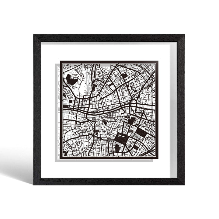 O3 DESIGN STUDIO - Marco de Papel para mapas, 22,8 x 22,8 cm, en Caja de Regalo, Fondo, autocambiant