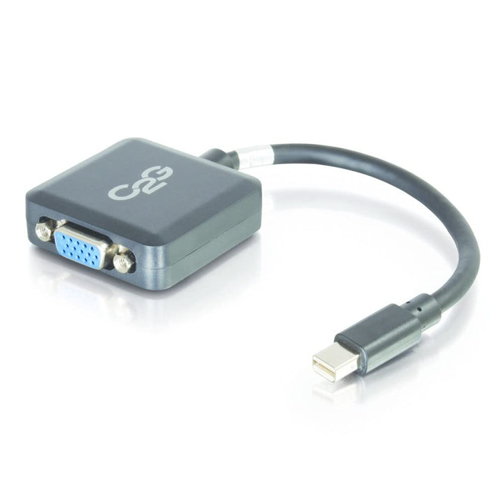 C2G 20CM Mini DisplayPort mannlichen to VGA weibliche Full HD Adapter Schwarz, HD Mini DP to VGA Com