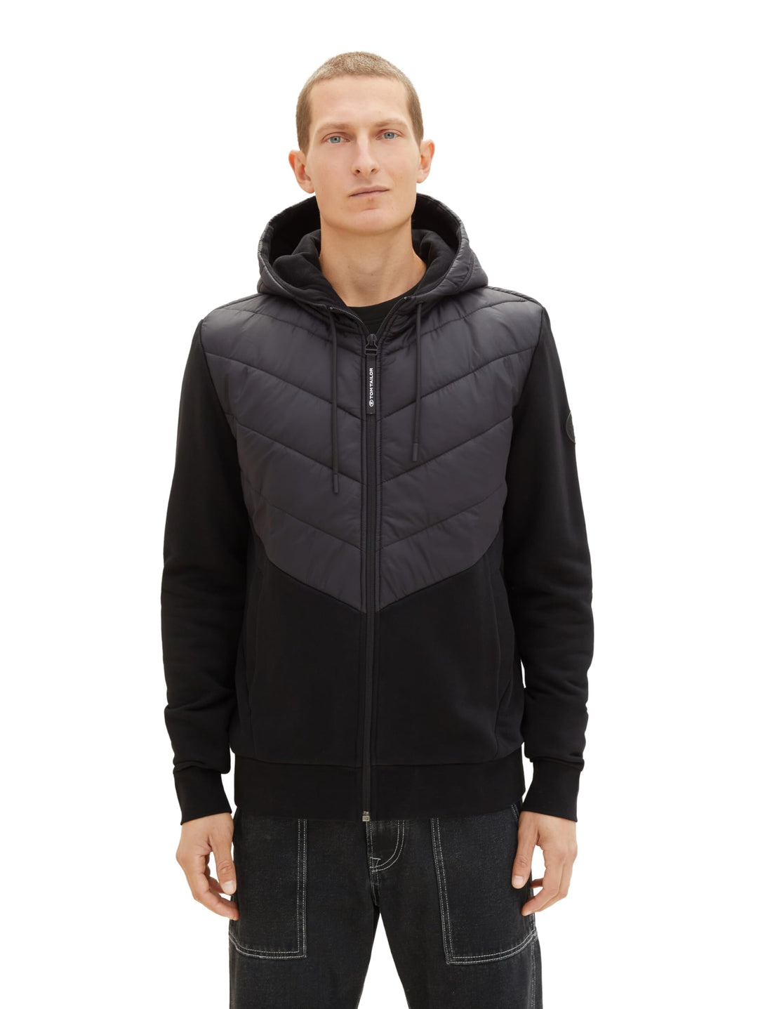 TOM TAILOR Herren Sweatshirt S 29999 - Black, S 29999 - Black