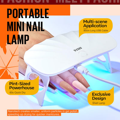 MEFA Shellac Set Starterset mit Lampe 6W,12 Farben UV Nagellack Set Gelnägel Starterset Gelb Orange