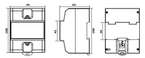 OCS.tec Digitaler MID-Drehstromzähler Stromzähler Starkstrom Zwischenzähler 230/400V kWh DIN-Hutschi