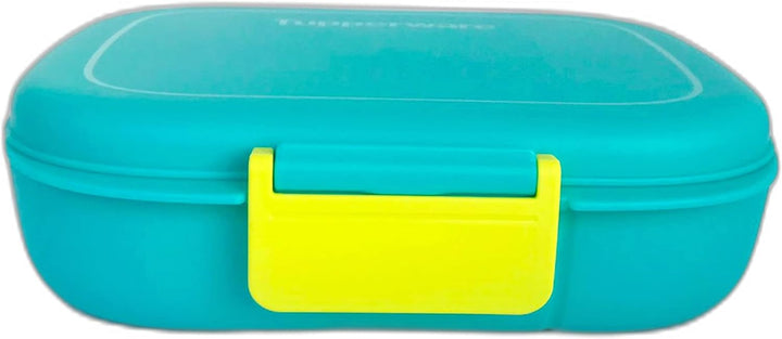 Tupperware to Go 1, 2, 3 Lunchbox mit Unterteilung Trennwand türkis gelb Schule Kinder