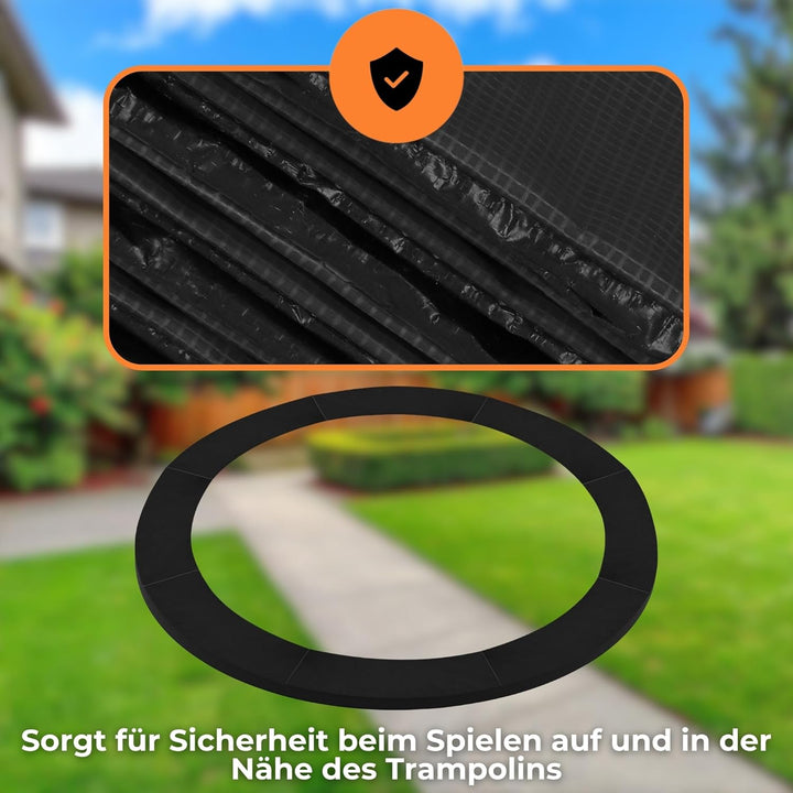 SPRINGOS Trampoline Randpolster Umrandung Ersatzteile für Trampoline Schwarz 366 cm, Schwarz 366 cm