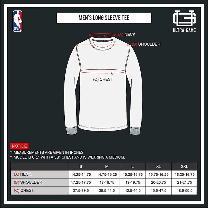 Ultra Game NBA Men's Active Long Sleeve Pullover T-Shirt Milwaukee Bucks L Team-farbe, Milwaukee Buc