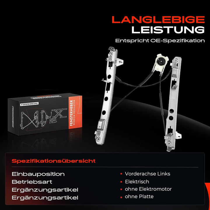 Frankberg Fensterheber Vorne Links Kompatibel mit Megane II BM0/1_, CM0/1_ KM0/1_ LM0/1_ 4/5-Türer 2